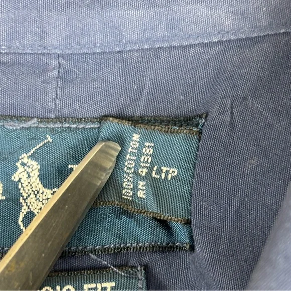 Polo Ralph Lauren Shirt Mens XLT Blue Button Down Short Sleeve Classic Fit - Picture 11 of 16